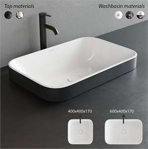 Duravit HAPPY D2 PLUS Rectangular Washbasin Set2